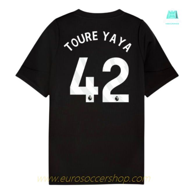 2025-2026 Man City Training Jersey (Black) - Kids (Toure Yaya 42)