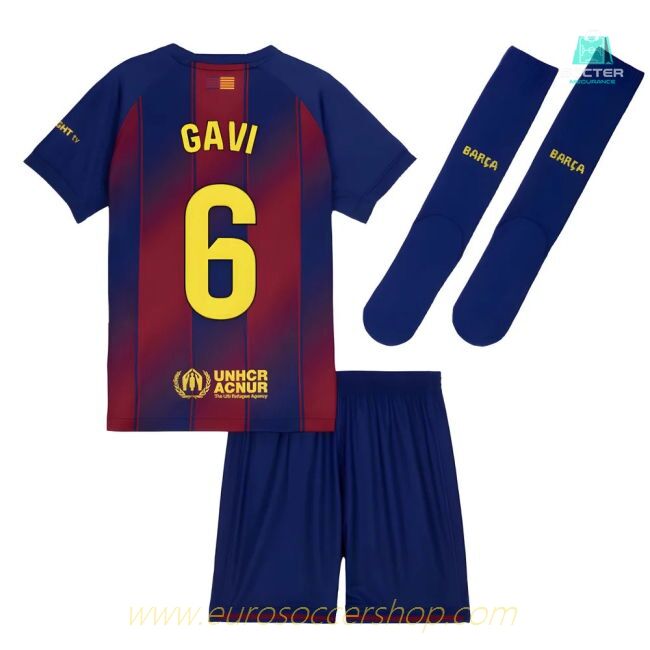2025-2026 Barcelona Home Mini Kit (Gavi 6)