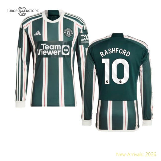 Official 2023-2024 Man Utd Long Sleeve Away Shirt (rashford 10)