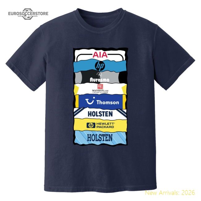 Premium Tottenham Hotspur Sponsor History T-shirt (navy)