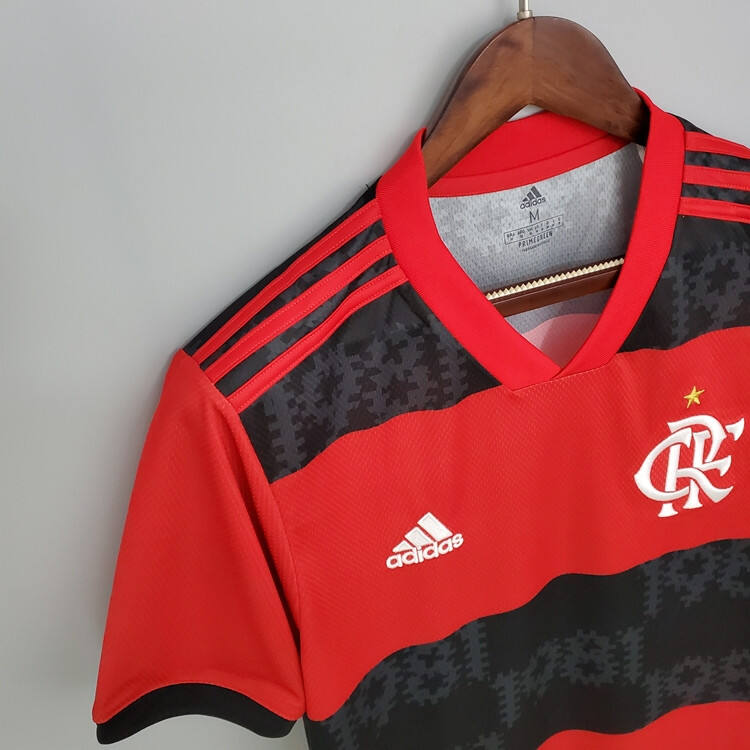 CR Flamengo Soccer Shirt Jersey 21-22 Home RedBlack Football Shirt -