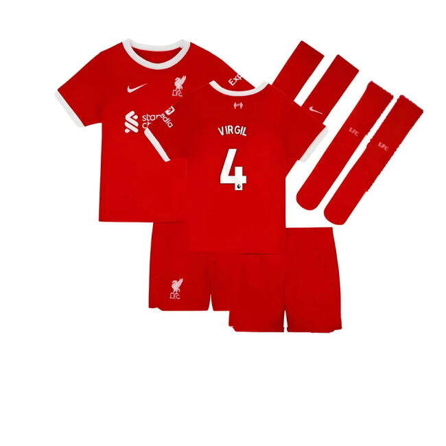 Liverpool Authentic 2023-2024 Liverpool Home Little Boys Mini Kit (...