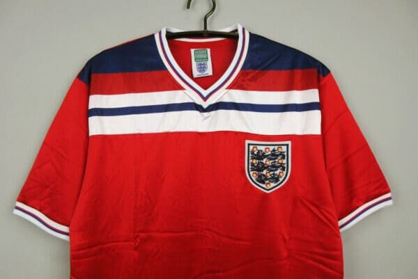 England 1980 year Travel Scarlet Football Strip