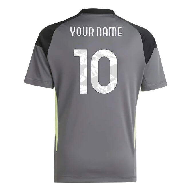 2025-2026 Juventus Home Goalkeeper Shirt (Grey) - Kids (Your Name)