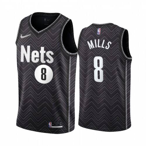 Brooklyn Brooklyn Nets #8 Patty Mills Black Womens NBA Swingman 2020-21 Earned Edition Jersey Womens