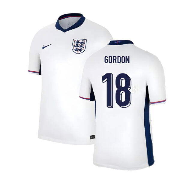 Official 2024-2025 England UEFA Home Uniform (Gordon 18)