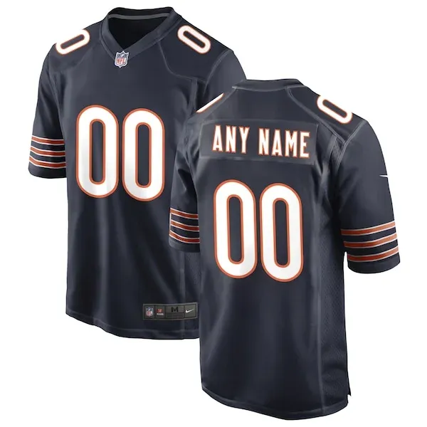 None Chicago Bears Game Jersey - Navy | NFL Player Jersey | NFL Footba