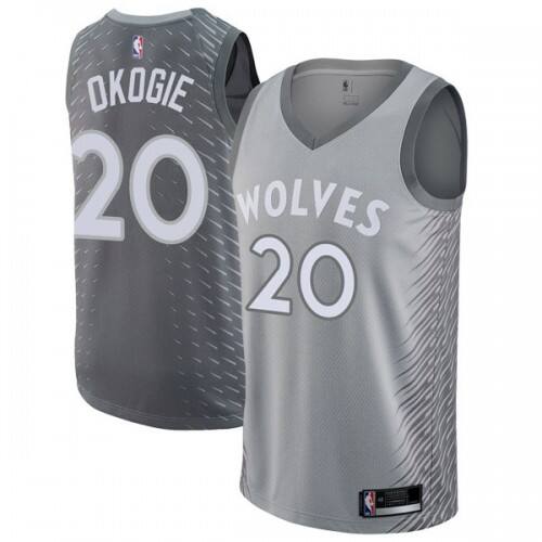 Timberwolves #20 Josh Okogie Elite 2024 City NBA Jersey - Silver
