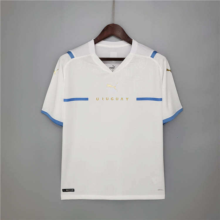 Uruguay 2021 Away Kit White Soccer Jersey Football Shirt - Official