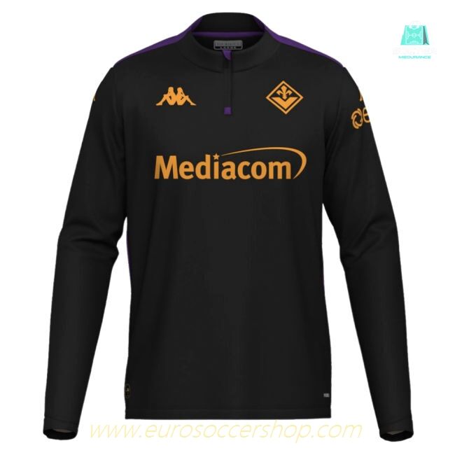 2024-2025 Fiorentina 1/4 Zip Training Top (Black)