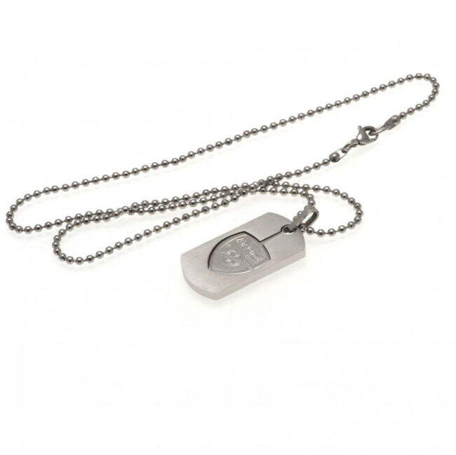 Arsenal FC Cut Out Crest Dog Tag & Chain (Limited Edition)
