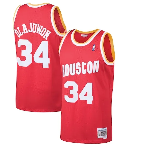 Hakeem Olajuwon HOU Swingman Jersey - exclusive player-jersey - Red
