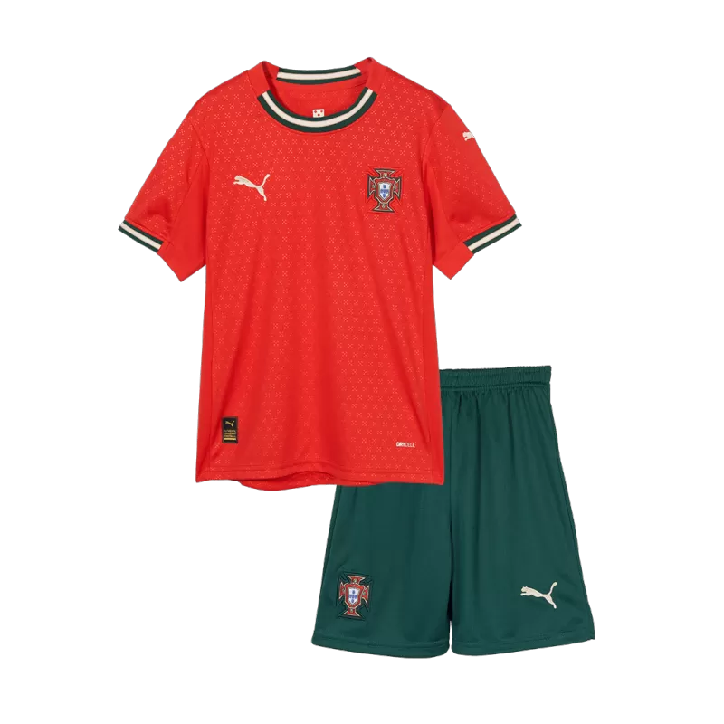 Portugal Home Soccer Jerseys Kids Kit 2025 Authentic Kit