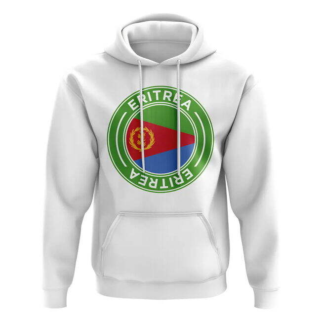 Aero-Dynamic Exclusive-Design Eritrea Football Badge Hoodie (White)