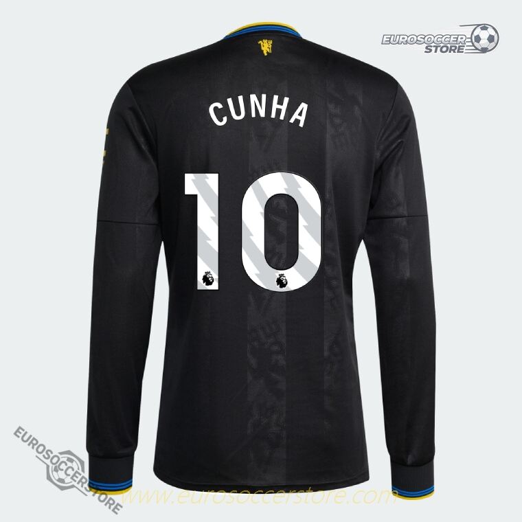 Manchester United 25-26 Season Third Long Sleeve Jersey with CUNHA 10