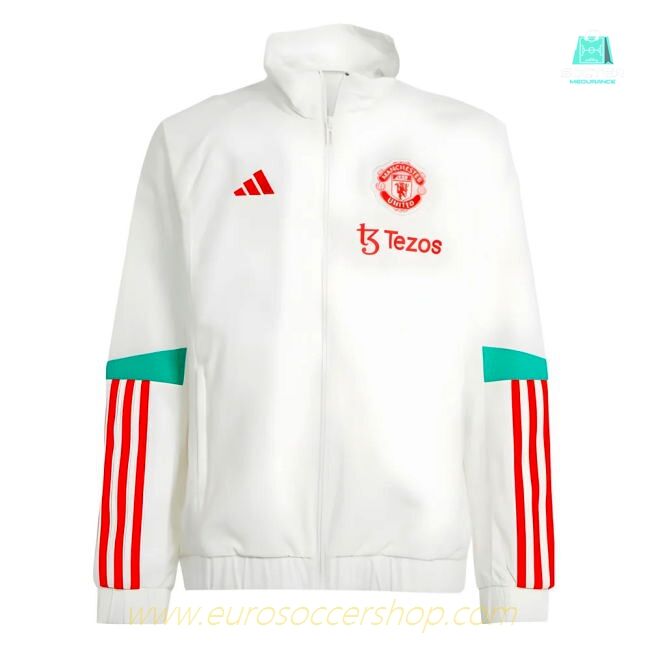 2023-2024 Man Utd Presentation Jacket (White) - Kids
