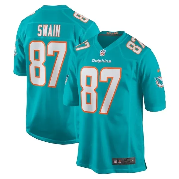 None Freddie Swain Game Jersey - Aqua | NFL Player Jersey | NFL Footba