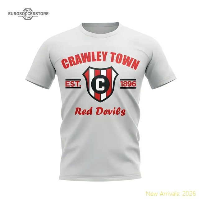 Crawley Town Established Football T-shirt (white) - Reasonable Price