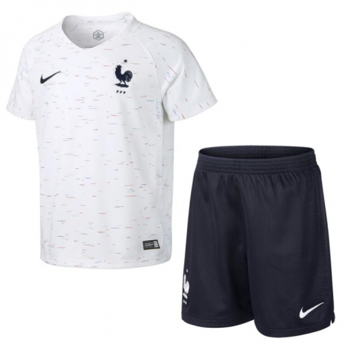 Kids France Away 2018 World Cup Soccer KitShirtShorts - World Cup