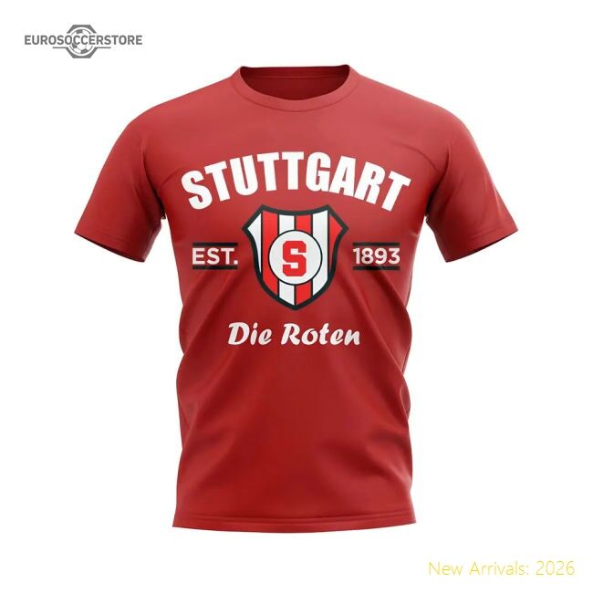 High-quality Stuttgart Established Football Fan T-shirt (red)