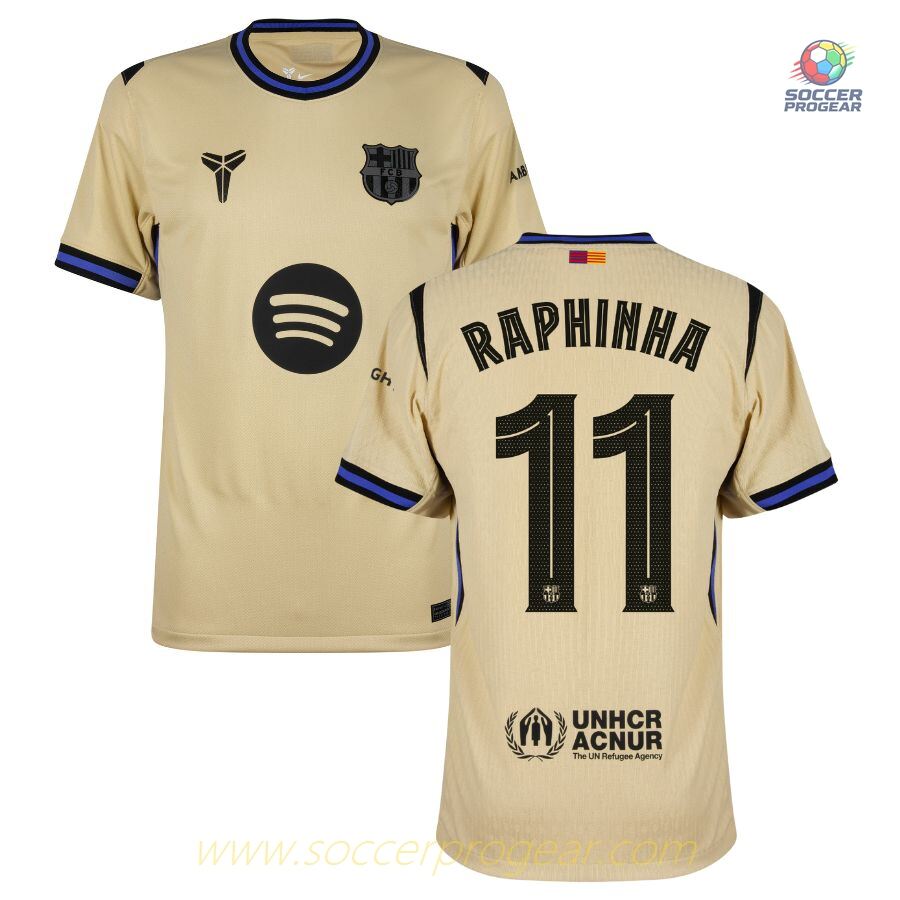 Barca Away Youth Team Jersey 2025-26 Edition Raphinha