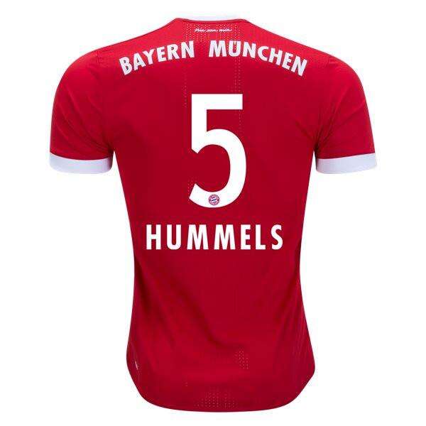 Bayern Munich Home 201718 Hummels 5 Soccer Jersey Shirt - Official