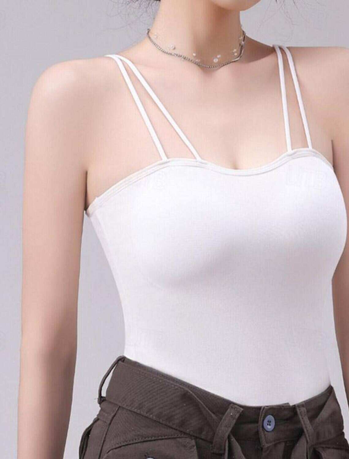 Women's Tank Top Basic Sleeveless Regular Tops Strapless Summer