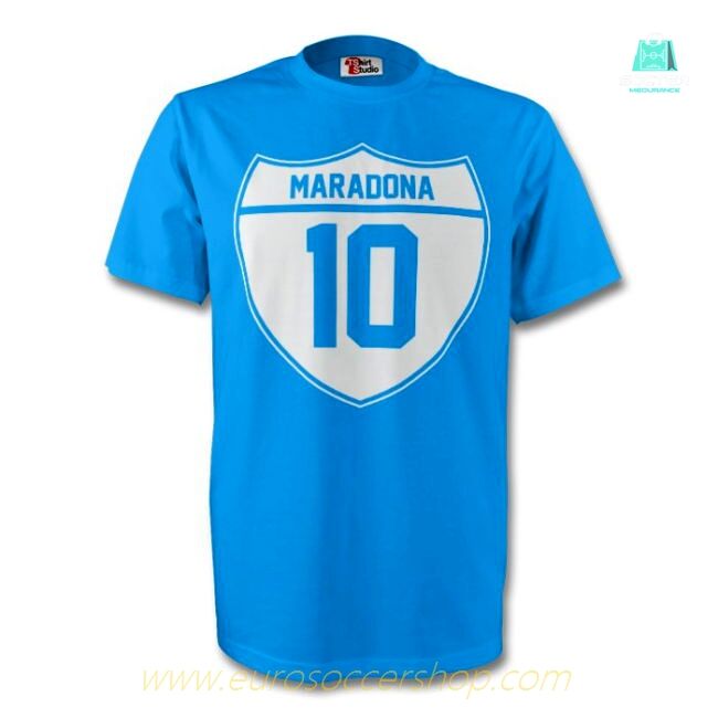 Diego Maradona Napoli Crest Tee (sky Blue)