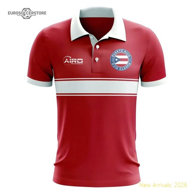 Outstanding Puerto Rico Concept Stripe Polo Shirt (red)