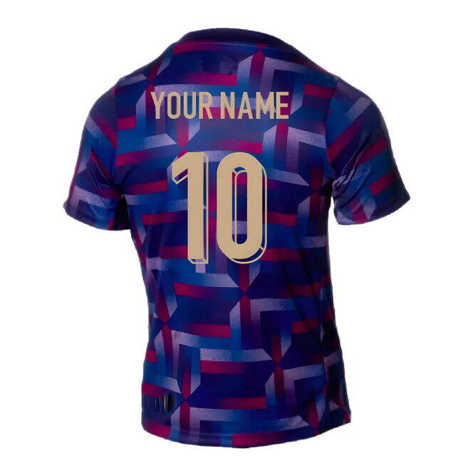 2024-2025 England Academy Pro Pre-Match Shirt (Purple Ink) (Your Name)