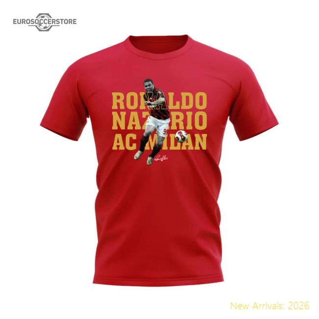 Ronaldo Nazario Ac Milan Player Tee (red) - Supporter Edition