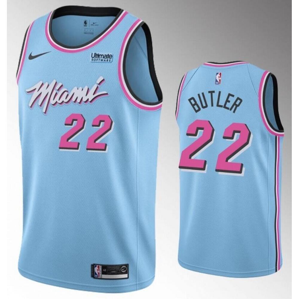 Game Day Limited Edition Men's MIA #22 Jimmy Blue Basketball Jersey