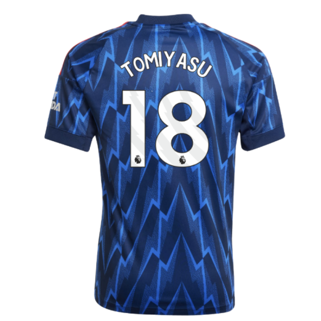 Top Tier Arsenal Arsenal Away Shirt Kids Tomiyasu #18 Latest Editi...