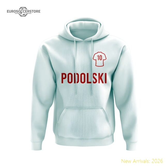 Top-grade Lukas Podolski Koln Number Hoody (white) - Budget-friendly