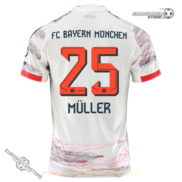 Away Jersey of Bayern Munich for 25-26 Season with MÜLLER 25