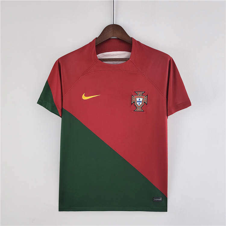 Portugal 2022 World Cup Home Red Soccer Jersey Football Shirt - World