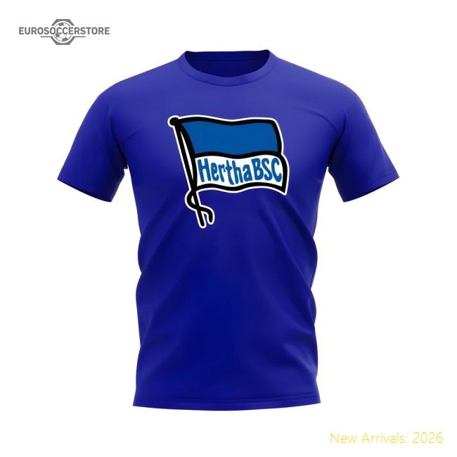 Trending Match-Day Hertha Berlin Badge T-Shirt (Royal Blue)