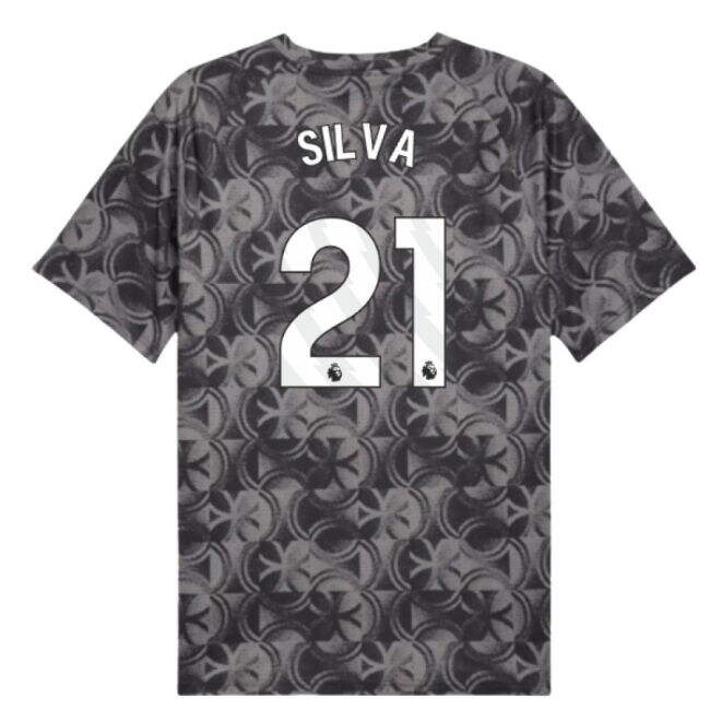 2025-2026 Man City Warm Up Jersey (Black) (Silva 21)