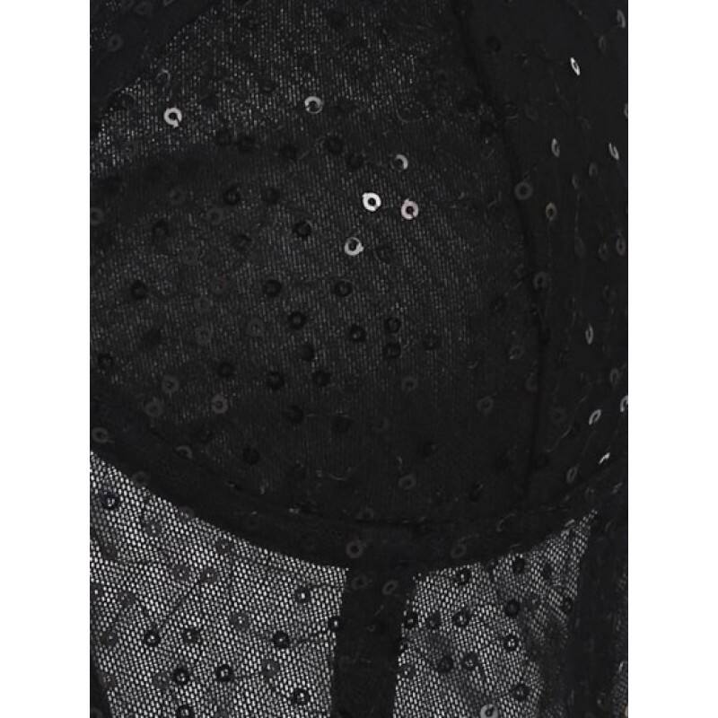 Lace Sequined Crop Corset Camisole JN5594