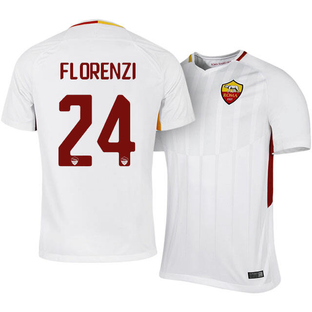 Roma Away 201718 Alessandro Florenzi 24 Soccer Jersey Shirt -