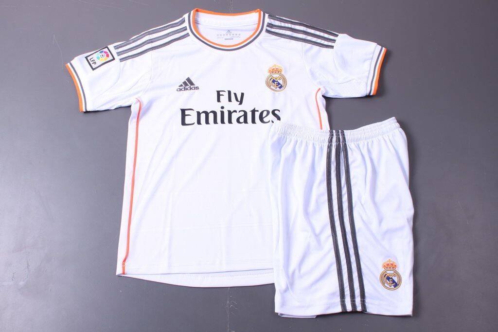 Kids Real Madrid 1314 Home Jersey KitShirtshorts - Official Replica