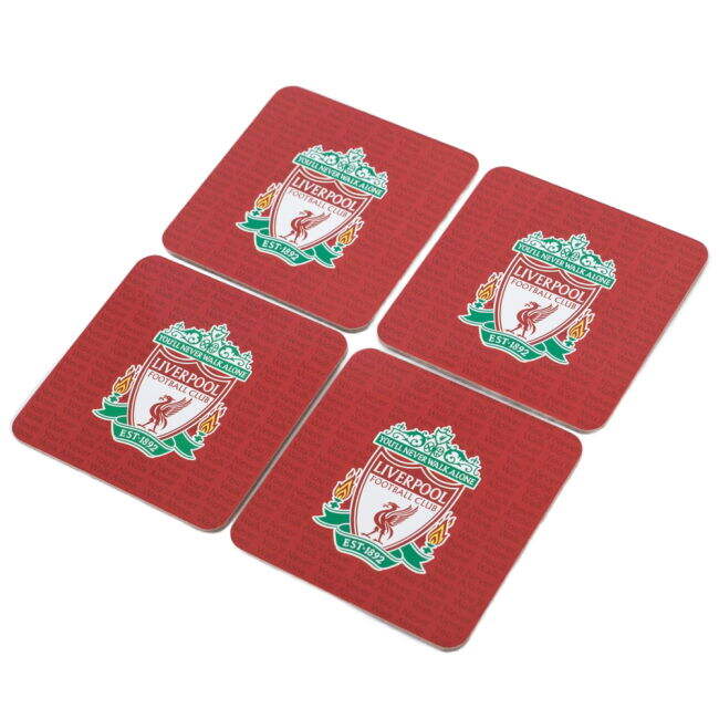 retro Liverpool FC 4pk Cork Coaster