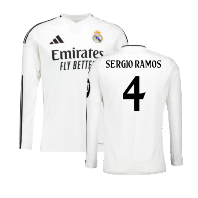 2024-2025 RM Home Football Shirt (Sergio Ramos 4) Moisture Wicking