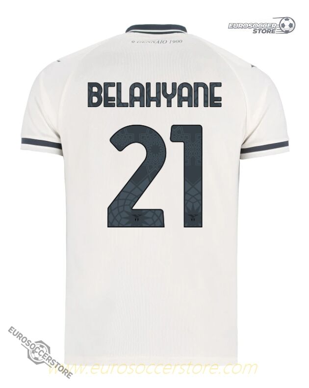BELAHYANE's 2025-26 Lazio Away Jersey with the Number 21