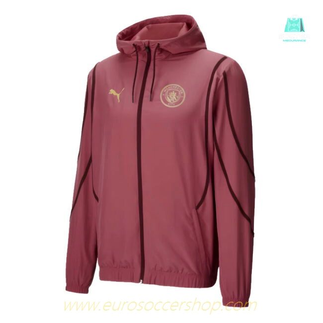2024-2025 Man City Prematch Woven Jacket (Dusty Orchid)