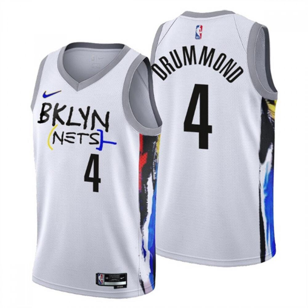 4 Brooklyn Nets Jersey White - City Edition - Basketball Fan Gear