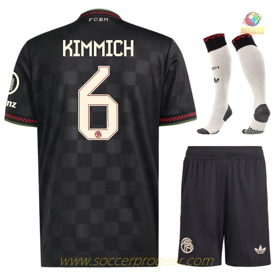 Football Team Jersey Soccer Uniform Kids Edition Bayern Munich Third 2025-26 Edition Kimmich