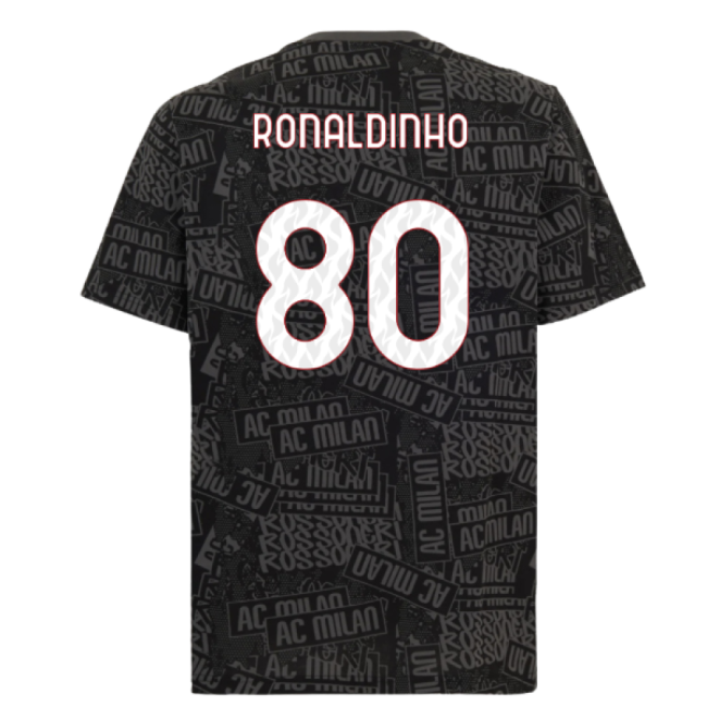Premium-grade 2025-2026 Ac Milan Ftblculture Tee Aop (black) (ronal