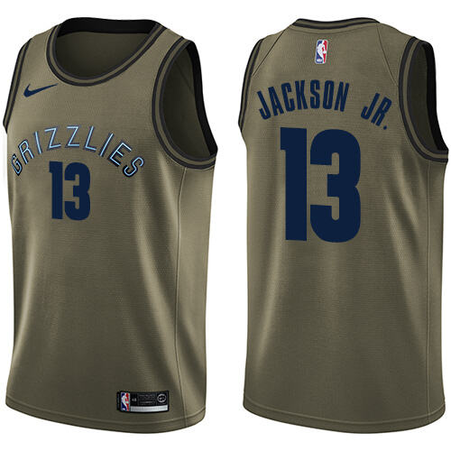 MEM #13 Jaren Jackson Authentic 2024 Icon NBA Jersey - Green Swingman