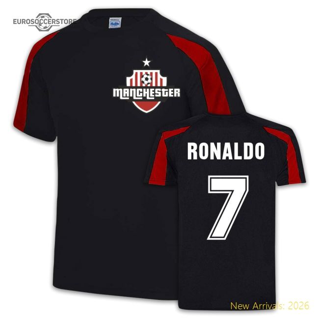 Premium Ronaldo Manchester United Sport Training Jersey (black)